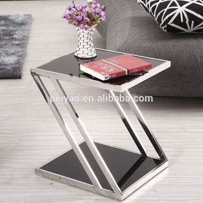 Modern z shaped coffee table, living room bedside end table