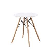 2019 hot small and light bedroom restaurant white wood color MDF coffee table