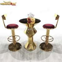 luxurious club high stainless steel wedding bar table