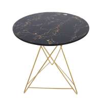 Hot selling coffee tables italian design stainless steel modern round gold leg